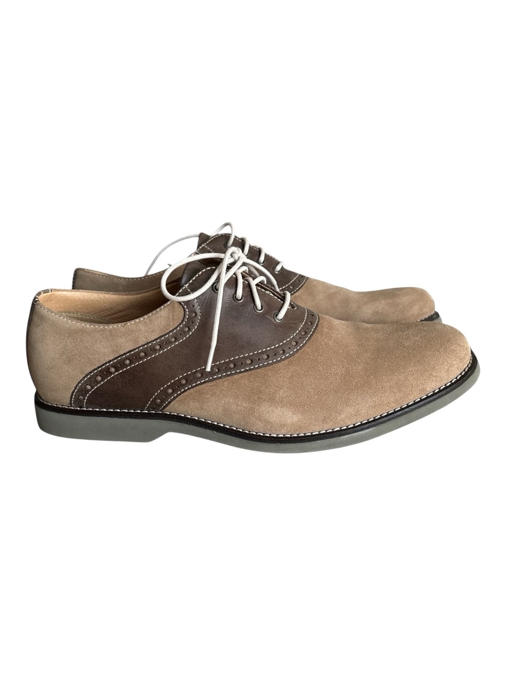 G. H. Bass Pamona SuedeTwo-Tone Saddle Oxford Derby Shoes 12M